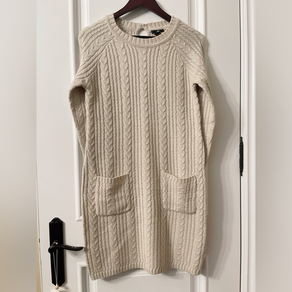 Long sweater cream white
